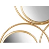 Beliani Sieninis veidrodis LESCAR 50 cm 80 cm metalinis auksinis