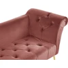 Sofa Beliani Šezlongas NANTILLY velvetinis rausvas