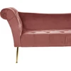 Sofa Beliani Šezlongas NANTILLY velvetinis rausvas