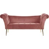 Sofa Beliani Šezlongas NANTILLY velvetinis rausvas