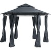 Shumee Sodo paviljonas 350 cm tamsiai pilkas PORTEL