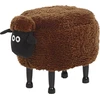 Fotelis Beliani Gyvūno formos pufas su daiktadėže SHEEP, rudas ėriukas