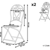 Beliani 2 sodo kėdžių komplektas Trento Metalinis Šviesiai žalias