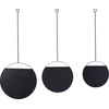 Beliani Sieninis veidrodis ODOS 33/29/24 cm 80/75/69 cm metalinis, juodas