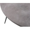 Beliani Valgomojo stalas ODEON Pilkas betono efektas 120 cm 120 cm