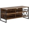 Beliani TV staliukas TV Stand Tamsi Medis with Juoda CARLISLE 200886 (Juoda + Tamsus medis)