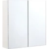Beliani Pakabinama vonios spintelė su veidrodžiu NAVARRA 60 cm 60 cm Balta