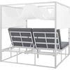 Beliani Sodo gultas PALLANZA metalinis baltas