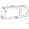 Beliani Sodo stalas LIVORNO 210 cm 90 cm Akacijos mediena Rudas