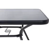 Shumee Beliani Staliukas bistro LIVO 80 cm 80 cm Szkło Juodas