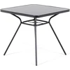 Shumee Beliani Staliukas bistro LIVO 80 cm 80 cm Szkło Juodas