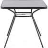 Beliani Bistro stalas LIVO 80 cm 80 cm Stiklas Juodas