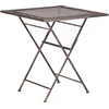 Shumee Beliani Staliukas bistro BORMIO 70 cm 70 cm Metal Juodas