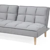 Beliani Trivietė išskleidžiama sofa SILJAN šviesiai pilka