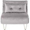 Beliani Vienvietė išskleidžiama sofa VESTFOLD, veliūrinė, pilka