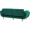 Beliani ASBY 3 vietų išskleidžiama sofa, veliūras, žalia