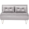 Beliani Dvivietė išskleidžiama sofa VESTFOLD, pilkas veliūras