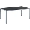 Shumee Beliani Stół sodo CATANIA 160 cm 91 cm Szkło Juodas