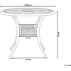Beliani Bistro stalas ANCONA 90 cm skersmens, metalinis, kreminės baltos spalvos