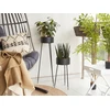 Beliani Gėlių stovas LEIKA 29 cm juodas metalinis