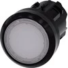 Siemens Šviečiantis mygtukas 22mm, apvalus, balto plastiko, plokščias, savaime neatsisuka, atrakinamas paspaudus 3SU1001-0AA60-0AA0