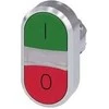 Siemens Dvigubas mygtukų jungiklis 22 mm žalias /I/ ir raudonas /O/ su foniniu apšvietimu (3SU1051-3AB42-0AK0)