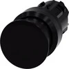 Siemens Grybų mygtukas 22 mm apvalus plastikinis juodas 30 mm su spyruokliniu grąžinimu 3SU1000-1AD10-0AA0