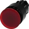 Siemens Apšviestas grybo mygtukas 22mm apvalus plastikinis raudonas 30mm be savaiminio grįžimo 3SU1001-1AA20-0AA0