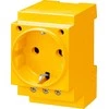 Siemens Modulio lizdas 2P + Z 16A 230V Šuko geltonojo bėgio 5TE6810