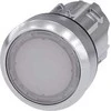 Siemens Mygtukinis valdiklis 22 mm, baltas su foniniu apšvietimu, savaiminio grįžimo, metalinis, IP69k, „Sirius ACT“ (3SU1051-0AB60-0AA0)