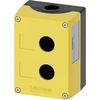 Siemens Valdymo korpusas 22 mm apvaliems aparatams, plastikas, geltona, 2 valdymo taškai, iš plastiko 3SU1802-0AA00-0AB2