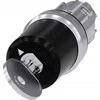 Siemens BKS raktinis jungiklis 22mm apvalus metalinis Nr.E7 (VW) be rakto 2 poz. O ir monostas. pradžios kampas 90 laipsnių 3SU1050-5SF11-0AA0
