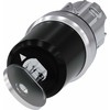 Siemens BKS raktinis jungiklis 22mm apvalus metalinis Nr.E7 (VW) 2 padėtys O-Ir monost. pradžios kampas 90 laipsnių 3SU1050-5SF01-0AA0