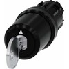 Siemens Siemens raktinis jungiklis 22mm apvalios medžiagos spyna Nr.ssg10 su 2 raktais 3SU1000-5BL01-0AA0
