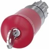 Siemens Avarinis grybo mygtukas 22 mm apvalus blizgus metalinis raudonas 40 mm su SSG10 užraktu 3SU1050-1HR20-0AA0