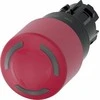Siemens Avarinis grybo mygtukas, šviečiantis, 22 mm, apvalus, plastikinis, raudonas, 30 mm, užrakinamas, atrakinamas. pasukdami 3SU1001-1GB20-0AA0