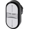 Siemens Apšviestas dvigubas mygtukas 22 mm apvalus, baltas plastikas: rodyklė aukštyn / rodyklė 3SU1001-3AB66-0AN0