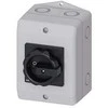 Siemens Pagrindinis jungiklis korpuse 3P 16A 7.5kW AC23A 400V pompiniai kontaktai 1Z 1R juoda rankenėlė 3LD2064-1GP51