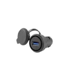 Siemens USB 3.0 lizdas 22 mm angai, juodas plastikas su dangteliu /reikalingas laikiklis/ (3SU1900-0GA10-0AA0)