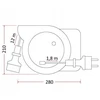 Sieninis prailginimo laidas su ištraukiamu 14 m ilgio, automatinis, PZ-S2, 12 m + 2 m, Rum-Lux