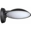 Sieninis šviestuvas Italux 12W LED sieninis fasado šviestuvas PIOMBINO, juodas, 3000K, IP44