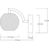 Sieninis šviestuvas Kinkiet Light Prestige Light Prestige Diamond LP-2202/1W GD kinkiet lampa ścienna modern kula ball 1x5W LED 3000/4000/6000K CCT auksinė/transparentny