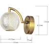 Sieninis šviestuvas Kinkiet Light Prestige Light Prestige Diamond LP-2202/1W GD kinkiet lampa ścienna modern kula ball 1x5W LED 3000/4000/6000K CCT auksinė/transparentny