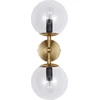 Sieninis šviestuvas Kinkiet Light Prestige Loftowy kinkiet auksinė DORADO LP-002/2W Transparent Light Prestige szklane kule balls