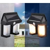 Sieninis šviestuvas LTC Lampa sieninė saulės energijos LED COB 10W 1200lm, judesio jutiklis, nuo sutemų, akumuliatorius 1800mAh IP54 (ABS)