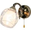 Mdeco Retro sieninis šviestuvas ELM9150/1 21QG su žalvariniu jungikliu