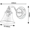 Sieninis šviestuvas Kinkiet Rabalux Szklana lampa ścienna Antoine industrial kinkiet do łazienki chrom