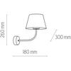 Sieninis šviestuvas Kinkiet TK Lighting Klasyczny kinkiet do sypilani Chicago 4186 TK Lighting lniany abażur juoda