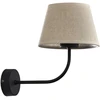 Sieninis šviestuvas Kinkiet TK Lighting Klasyczny kinkiet do sypilani Chicago 4186 TK Lighting lniany abażur juoda