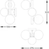 Sieninis šviestuvas Kinkiet Zumaline Kinkiet MOLECULE W0454-03U-F7AA Zuma Line
